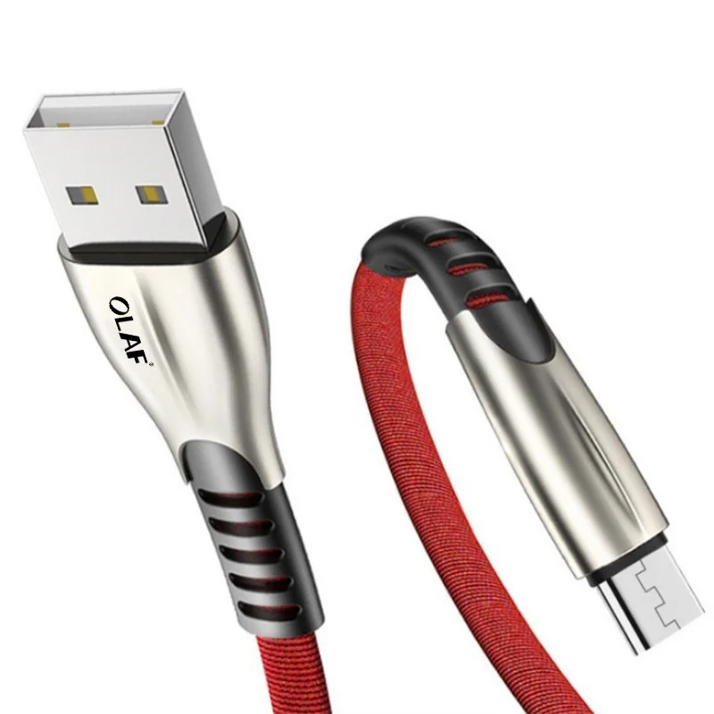 Олаф Micro USB кабель 3.0A Быстрая зарядка кабель зарядного устройства микро-usb для samsung S7 S6 J7 Xiaomi Redmi Note 5 4 Android телефонные кабели