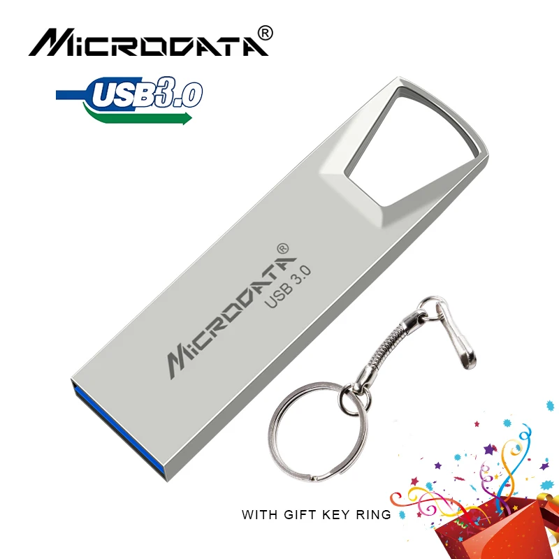 USB 3 0 Металлический флеш-накопитель 32 Гб 64 128 ГБ брелок Флешка Водонепроницаемая usb