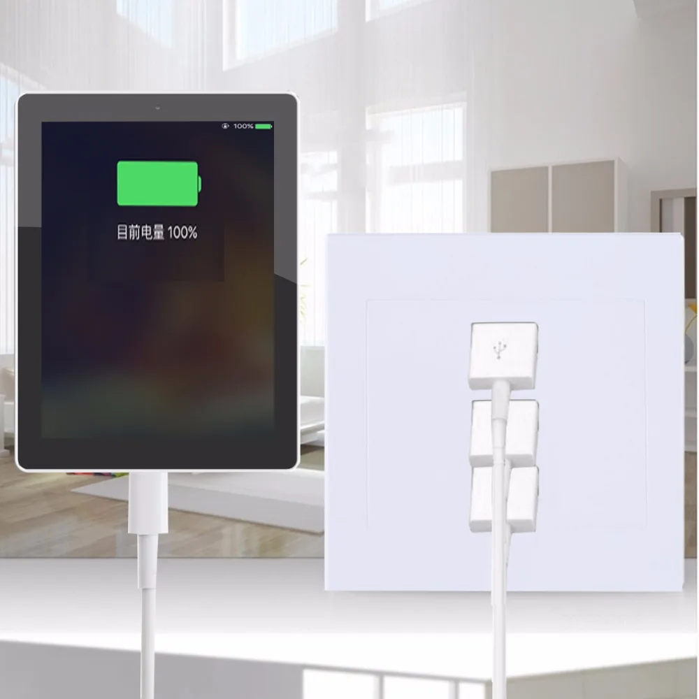 Главная полезная 3 Порты и разъёмы USB Смарт Мощность Зарядное устройство гнездо 220V 5V для сотового телефона PC