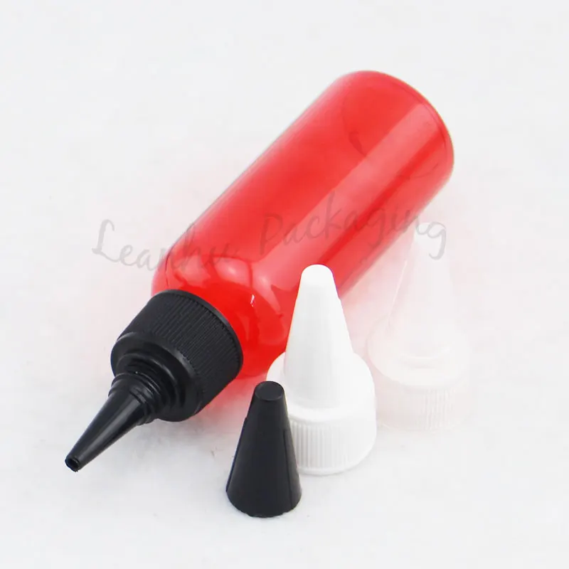 

50ml Empty Red Plastic Pointed Mouth Containers,Small Sample Bottles, Women's Personal Care Lotion Cream Makeup Packing Bottle