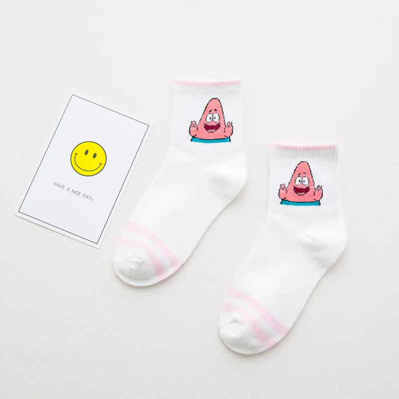 Женские носки с героями мультфильмов хлопковые Harajuku женские милые унисекс для