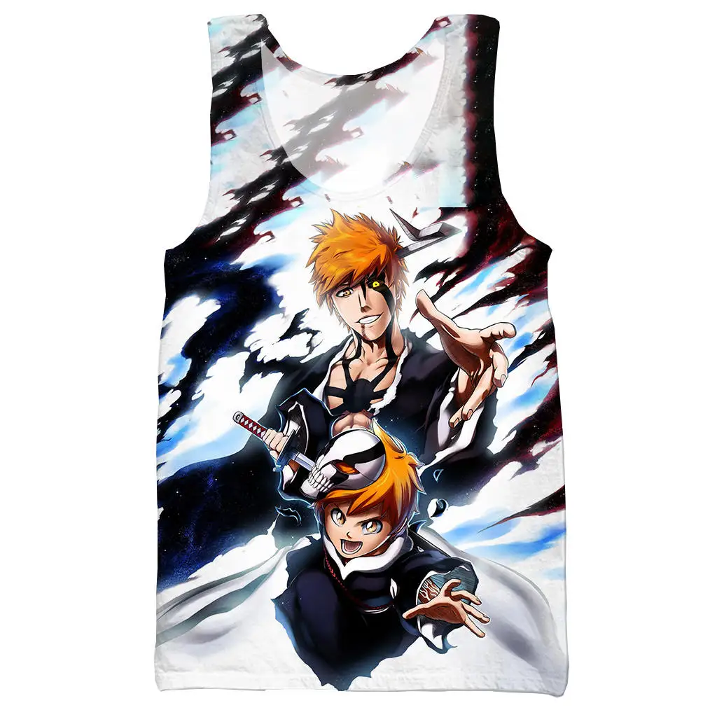 Модная майка отбеливатель Kurosaki Ichigo для мужчин и женщин крутая тренировочная с 3D