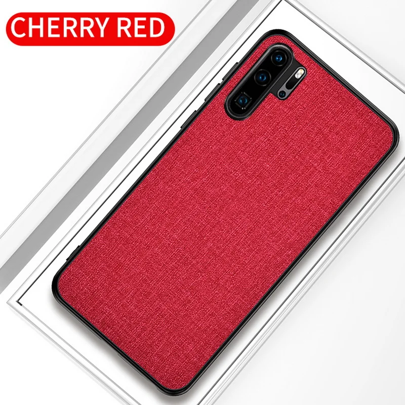 Red Чехол для huawei P30 P20 Pro mate 20 Lite, чехол s, тонкая ткань, жесткая задняя крышка для huawei P Smart Plus Z Nova 4 4E 3i 3E - Цвет: Red