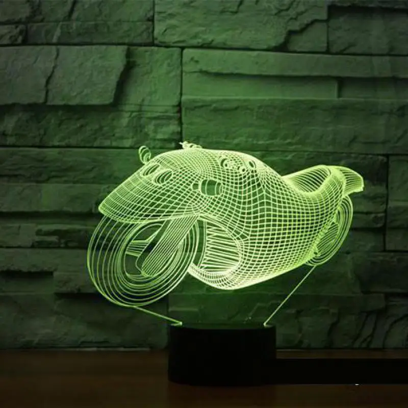 Дистанционный сенсорный выключатель 3d лампа новая мотоциклетная 3d лампа Luminaria De Mesa Led 3d настольная лампа Luminaria настольные лампы