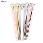 1 шт. Новая шариковая ручка с кристаллами, модная женская большая металлическая шариковая ручка 19 K с кристаллами и бриллиантами для свадьбы, празднования дня рождения, рекламная звезда