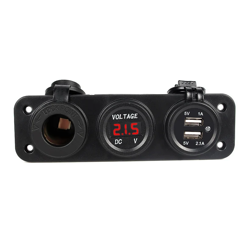 Двойная автомобильная USB розетка для автомобильного прикуривателя Разветвитель