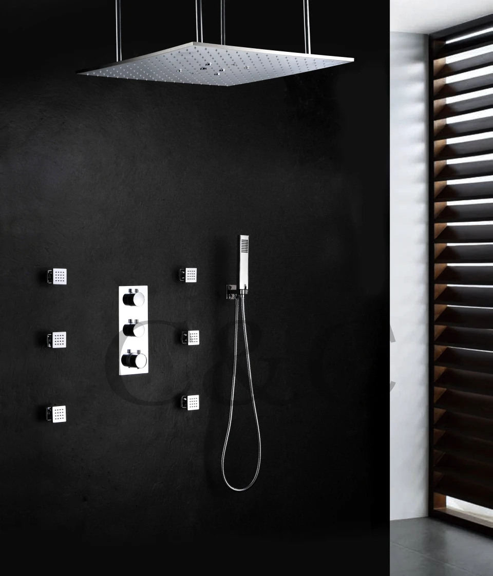 Термостатический смеситель для душа ванной комнаты 3 цвета|led shower faucet|faucet setshower