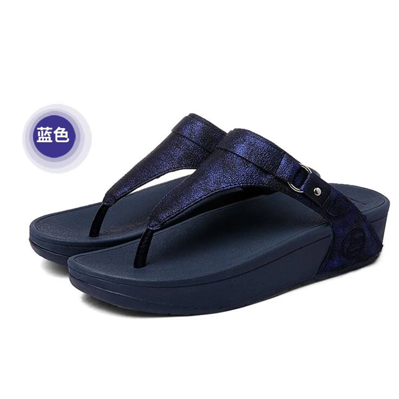 Женские сандалии с открытым носком пляжные шлепанцы на платформе обувь для