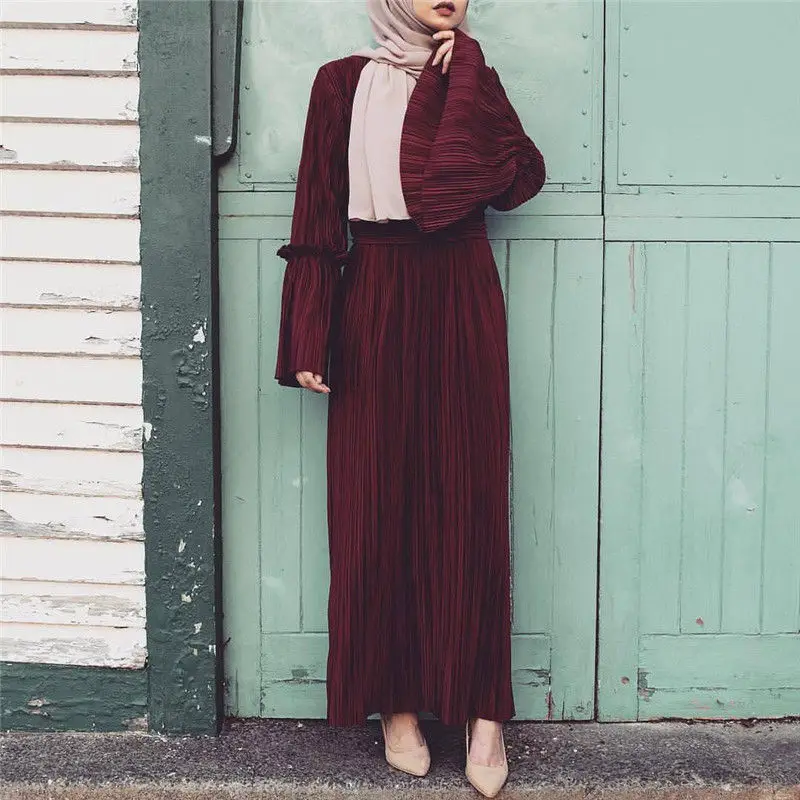 2020 платье с длинным рукавом макси мусульманское Saudis Abaya пакистанское поясом в