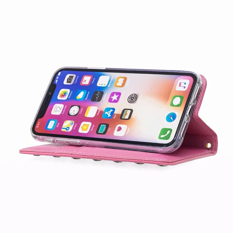 MIYOUFA для iPhone X 8 6 S плюс 7 ударопрочный искусственная кожа + ТПУ Kickstand кошелек