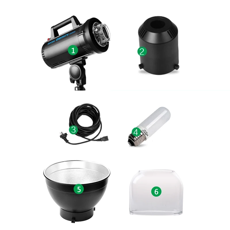 Высокоскоростная студийная стробоскопическая вспышка Godox GS400 400 Вт 400Ws 220 В лампа