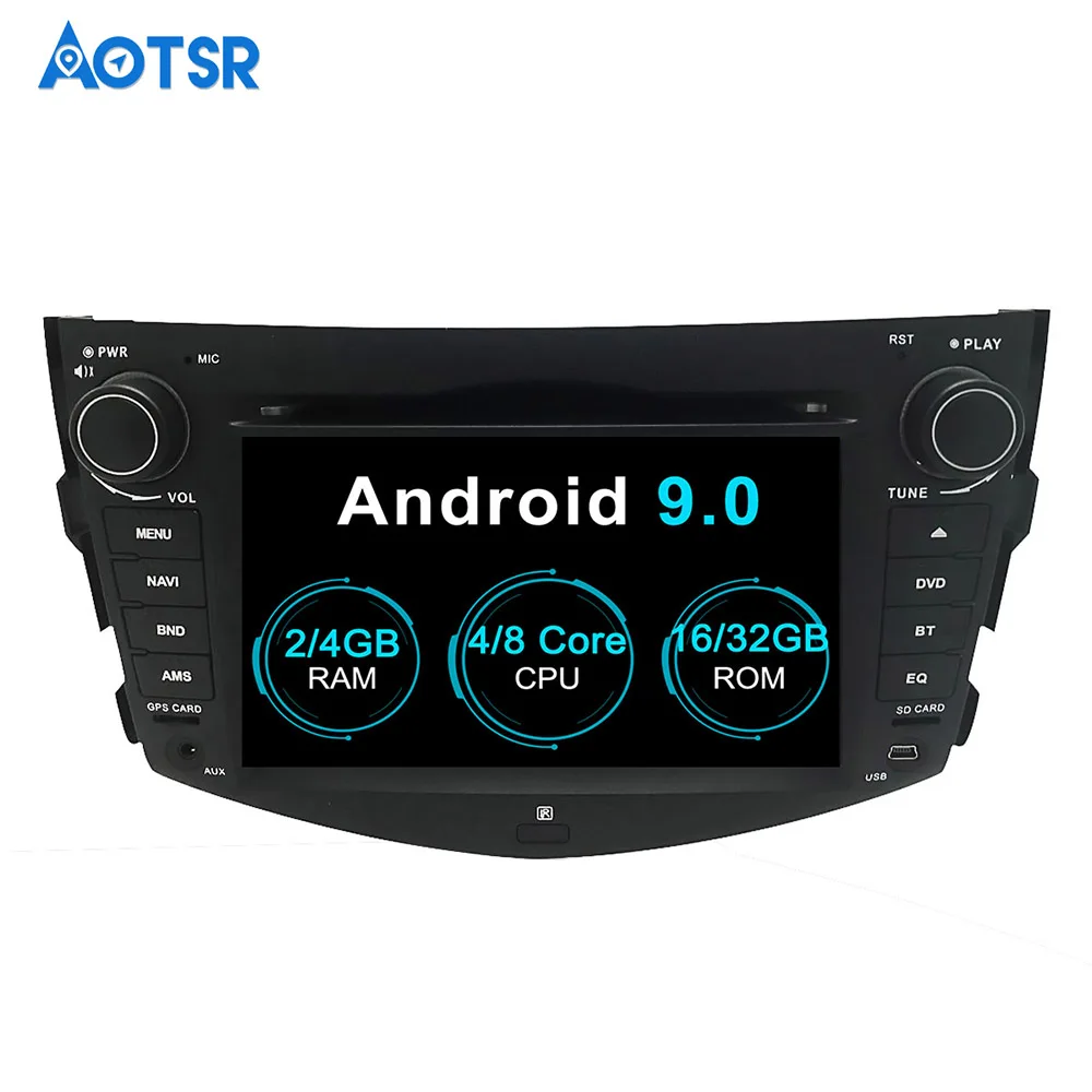 Автомобильный DVD-плеер Aotsr Android 9 0 с GPS-навигацией для Toyota RAV4 2006-2012 мультимедийный