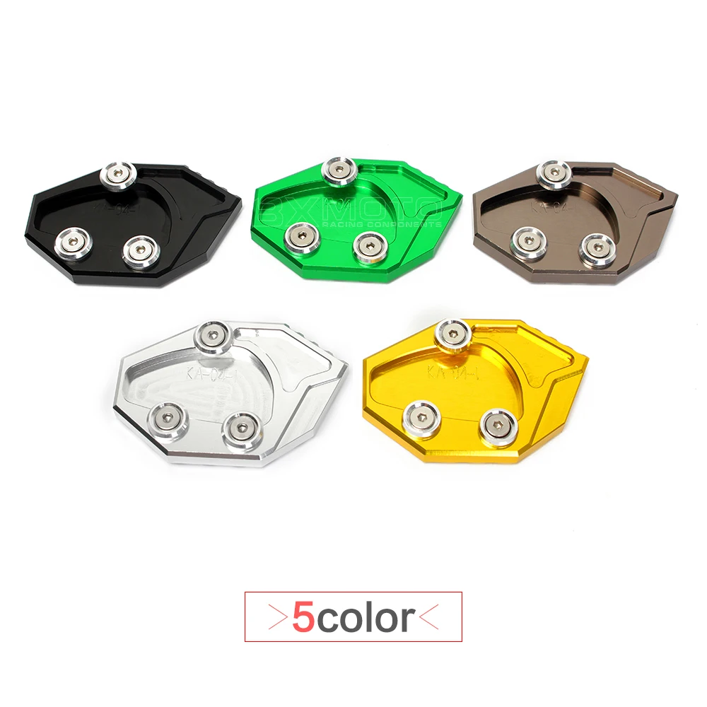 

MDMOTO For Kawasaki ZX14R/ZZR1400 GTR1400/CONCURS14 Motorcycle accessories CNC Side Kickstand Stand Extension Plate Enlarge pad