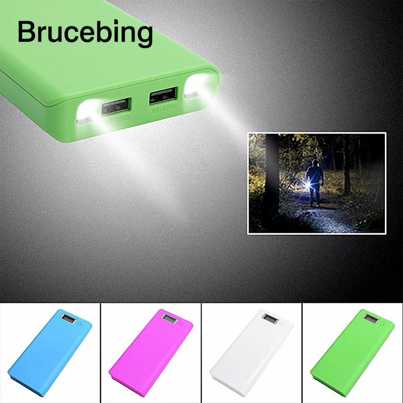 Двойной USB DIY 8*18650 чехол для аккумуляторной батареи внешнего пластикового