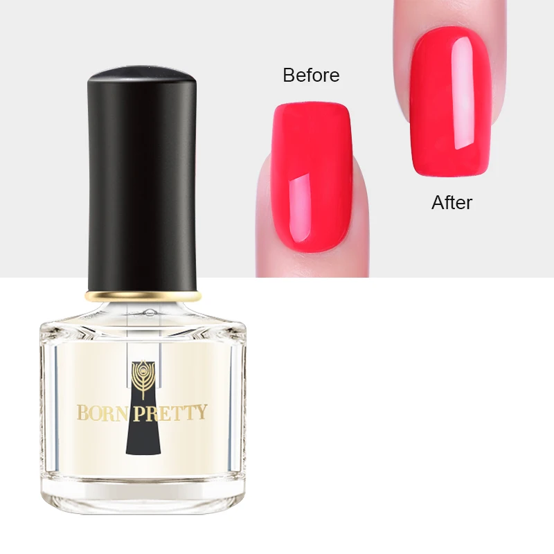 Базовое покрытие BORN PRETTY 2 в 1 верхнее лак для ногтей на водной основе 6 мл масляный