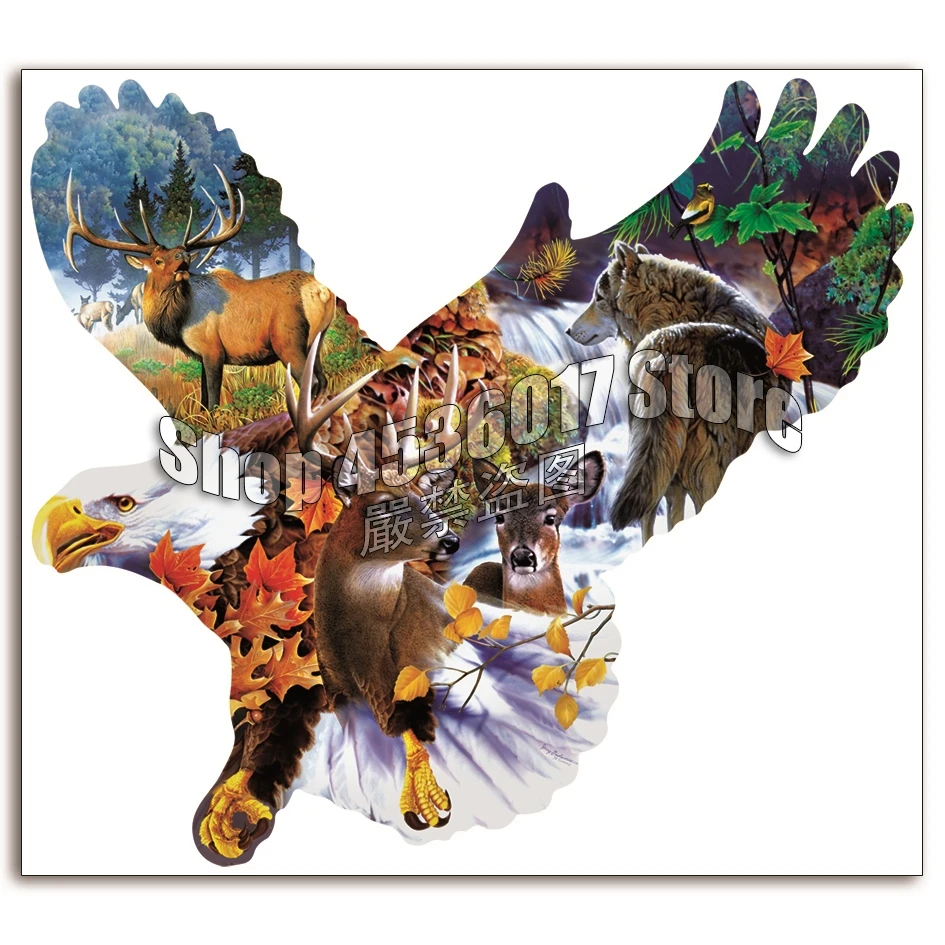 

Easter CForest Eagle 5D Diy Diamond Painting Cross Stitch Mosaic Diamond Embroidery Animals elk wolf full Rhinestone Paintings