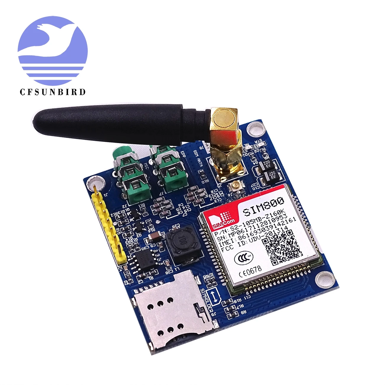 Макетная плата CFsunbird SIM800 модуль GSM GPRS MMS SMS STM32 для UNO exceed SIM900A UNVSIM800 макетная