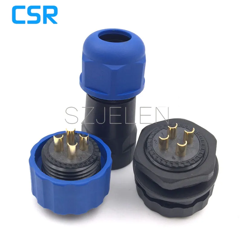 Водонепроницаемый 4 контактный разъем и розетка автоматическая электрическая