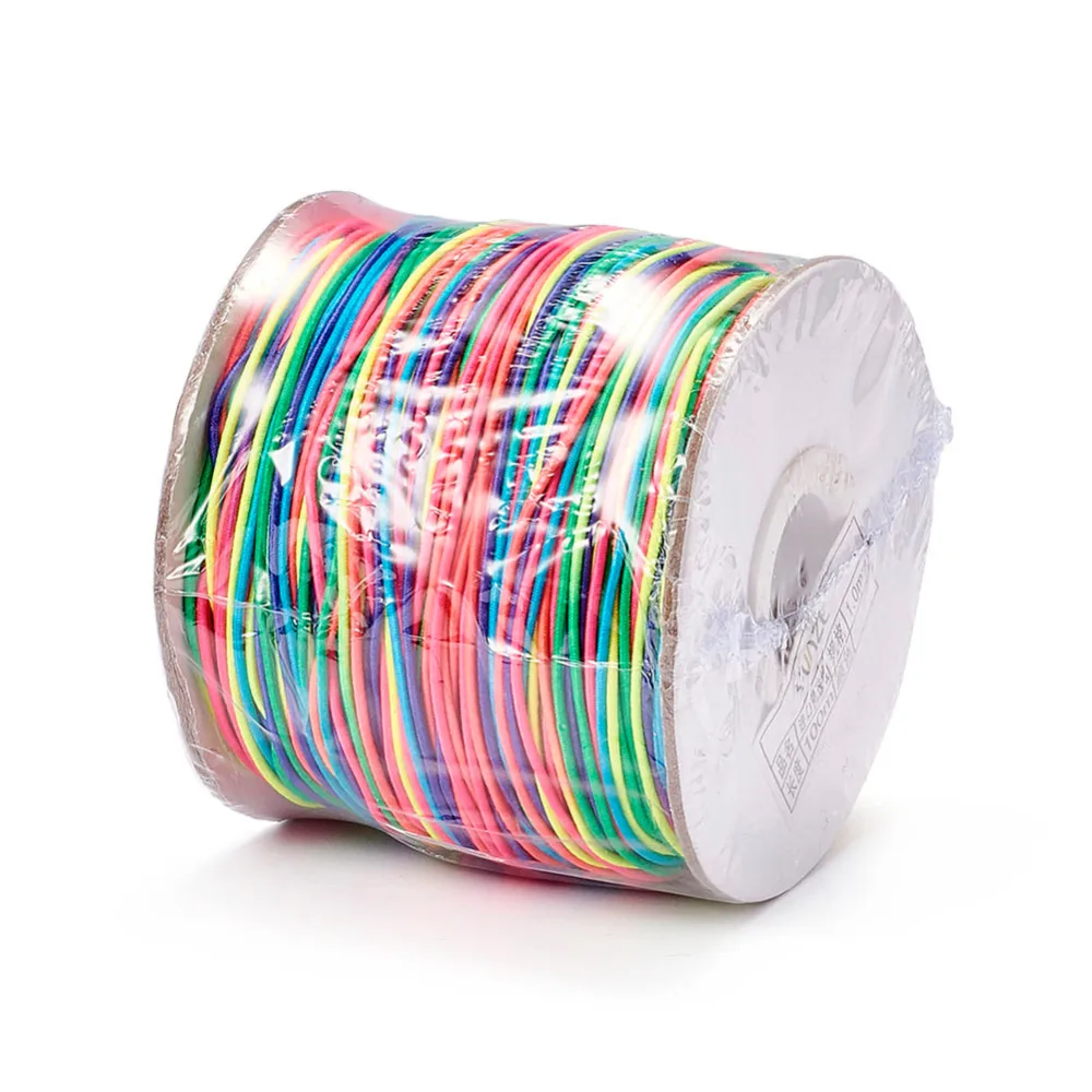 100 м/рулон 1 мм круглый эластичная нить волокна шнура Красочные для