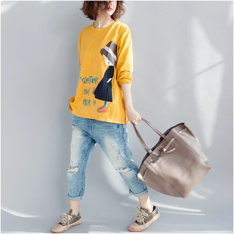 2018 Весенняя Женская Базовая футболка с длинным рукавом хлопковые рубашки