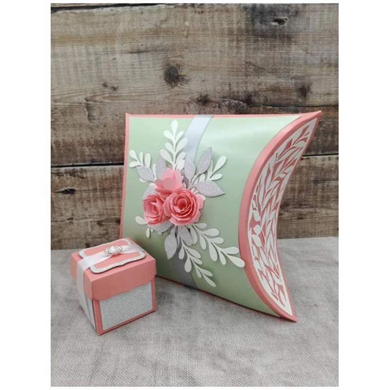 Огромная 3D Складная коробка рамка металлические режущие штампы трафареты для DIY