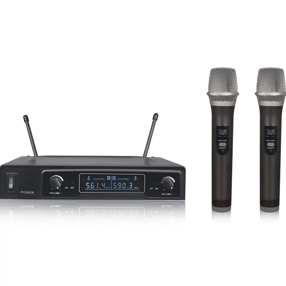 EastVita FB U10 двухсторонний цифровой UHF беспроводной микрофон с 2 металлическими ручками r25|Микрофоны| |