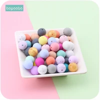 bopoobo baby care accessories silicone beads 12mm 10pc food grade teether diy jewelry crib toy nursing bracelet baby teether