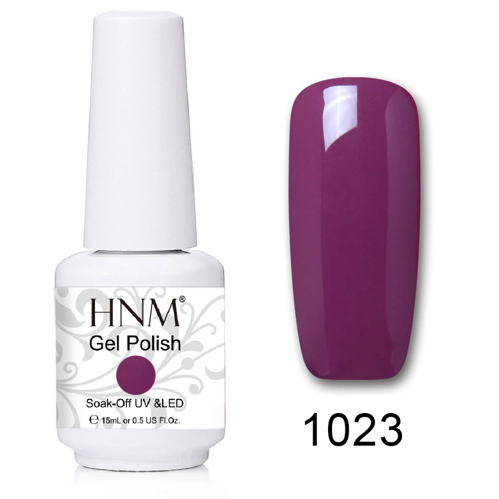 HNM 15 мл УФ-гель для ногтей лак удаляющийся замачиванием светодиодный светильник Гель-лак Полуперманентная живопись желлак Лаки лакукер штамповка эмаль - Цвет: 1023