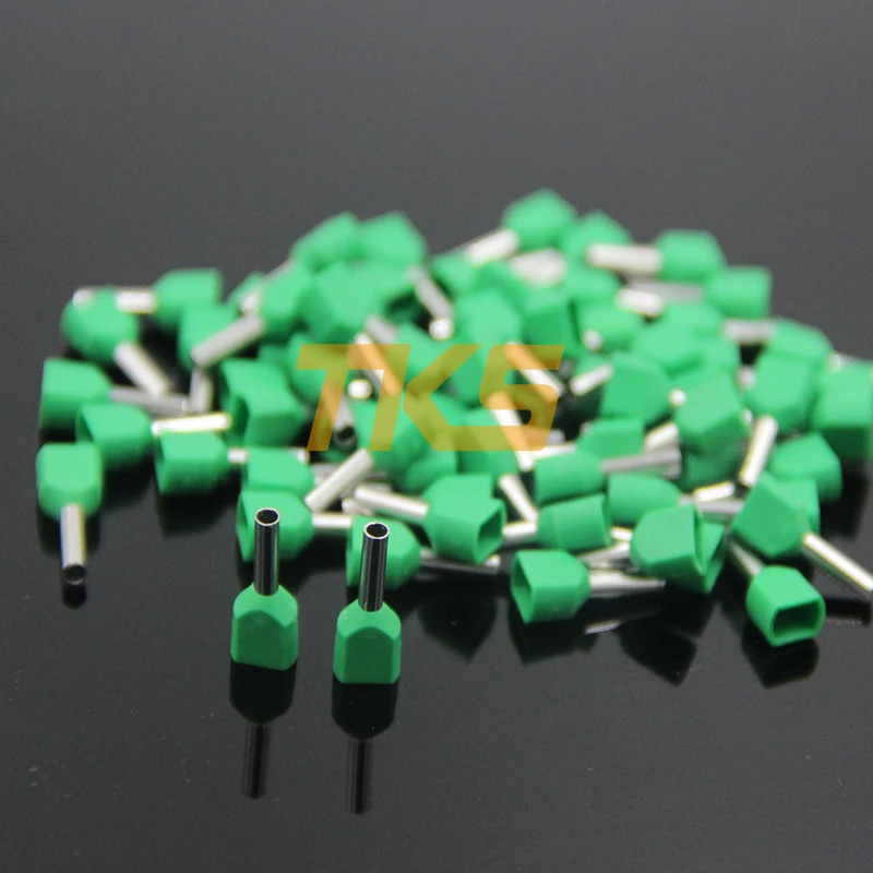 TE2508 TE2510 TE2512 2X14 AWG парных &amp Двойной вход провода и кабели наконечник для проводов 2
