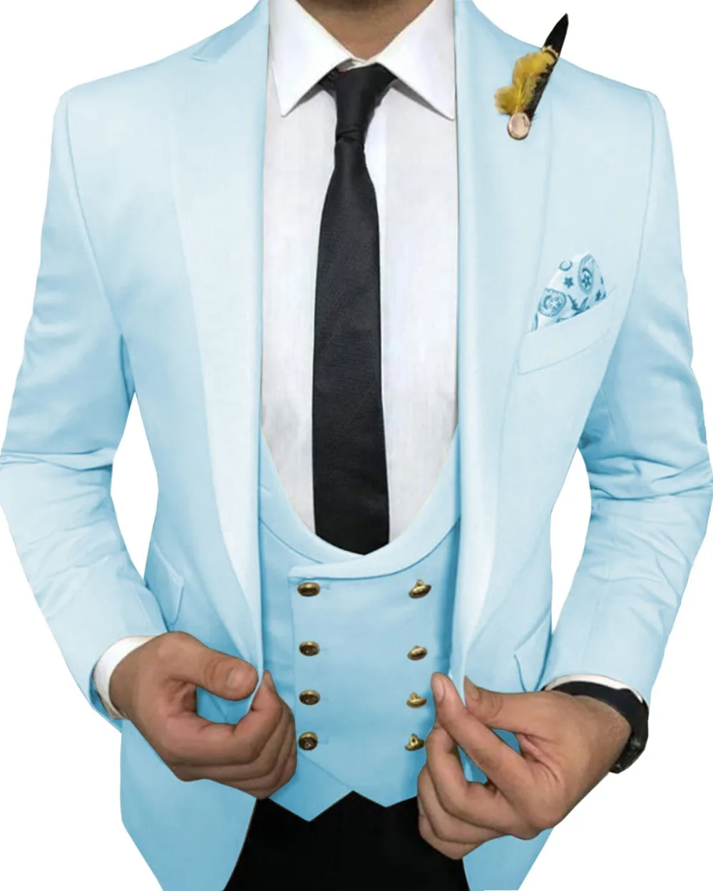 Для мужчин костюмы 3 предмета Slim Fit Бизнес жених армейский зеленый благородный Серый Белый смокинги для женихов Формальные свадебный