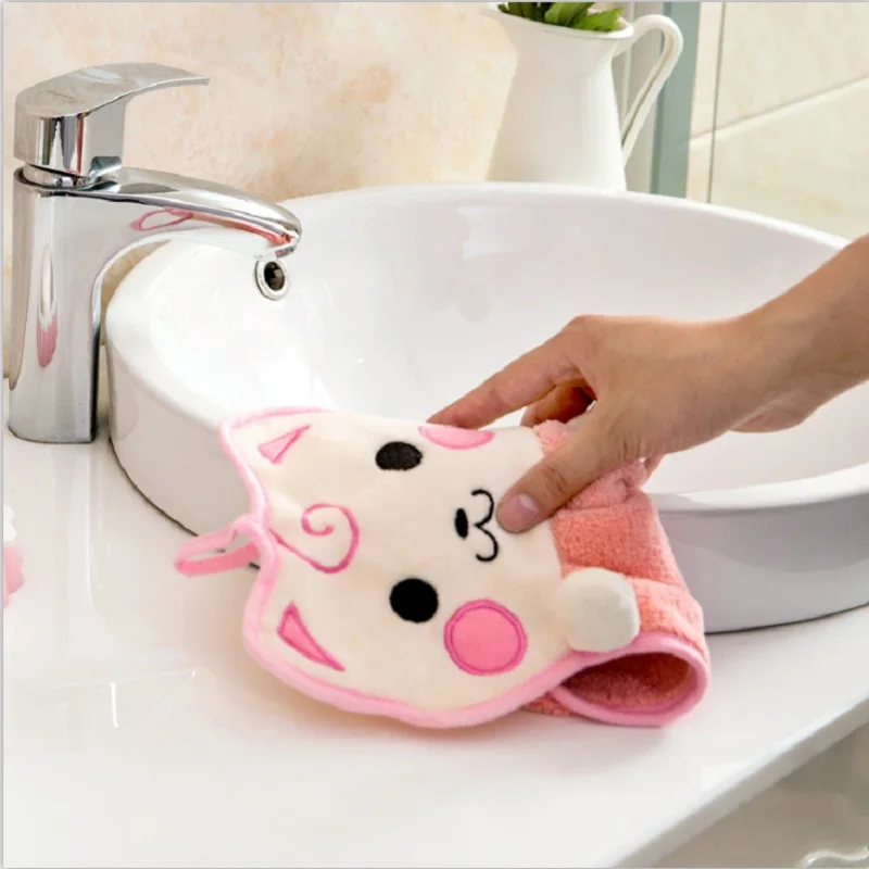 Мягкие детские полотенца для рук с рисунками животных быстросохнущее детское