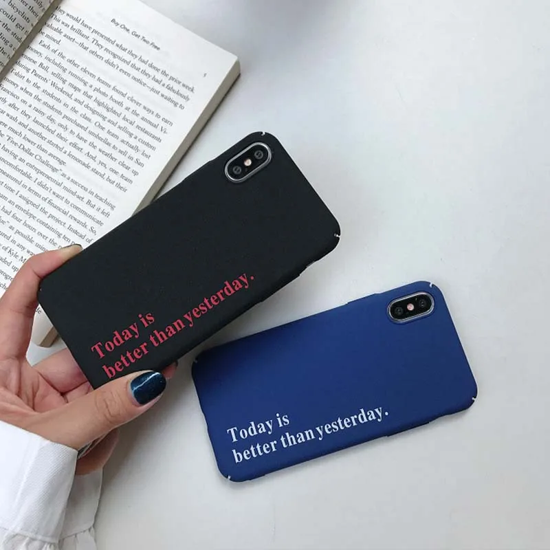 Простой с английской фразой чехол для iPhone X XR XS Макс 5 5S SE 6 S Plus матовая полное