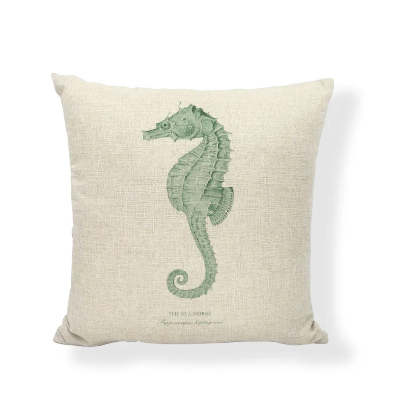Наволочки серии океан морская лошадь звезда ракушки морские водоросли домашний