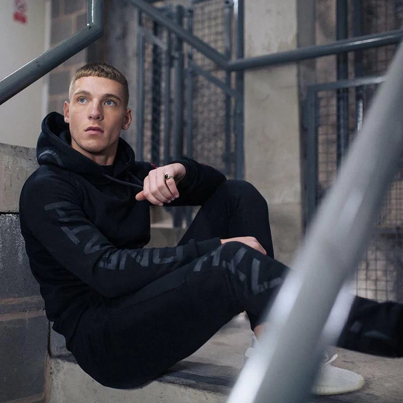 Спортивный костюм для мужчин Осень зима мужские комплекты бега спортзала