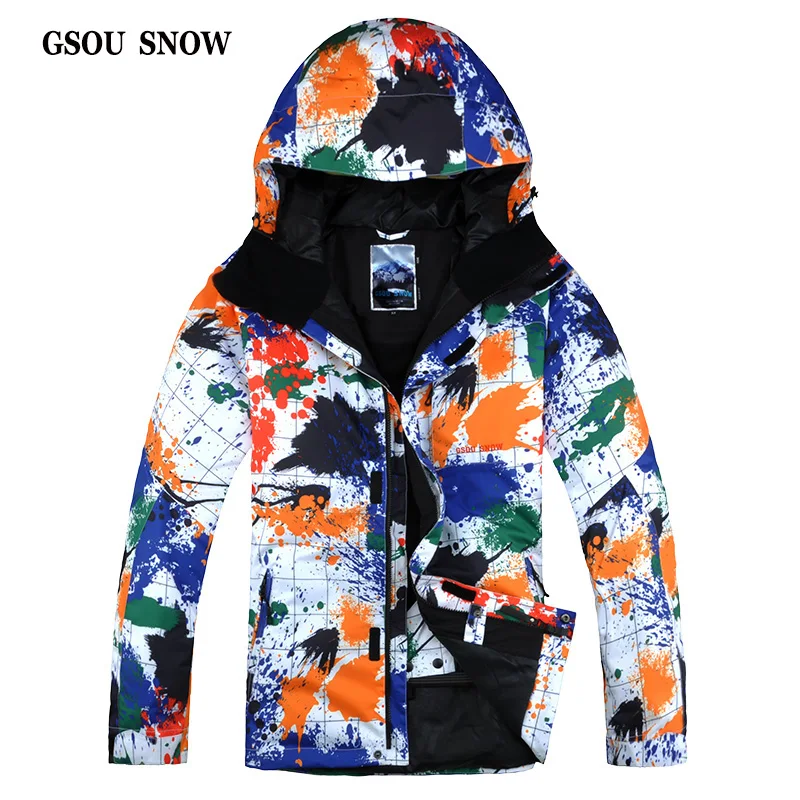 

GSOU SNOW New Men's and Women's Clothing Single and Double Board Male Money Printed Waterproof Outdoor Windproof ski suit