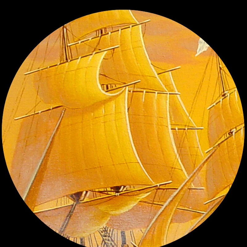 3D фотообои на заказ картина маслом парусник гладкий парусный спорт ТВ фон