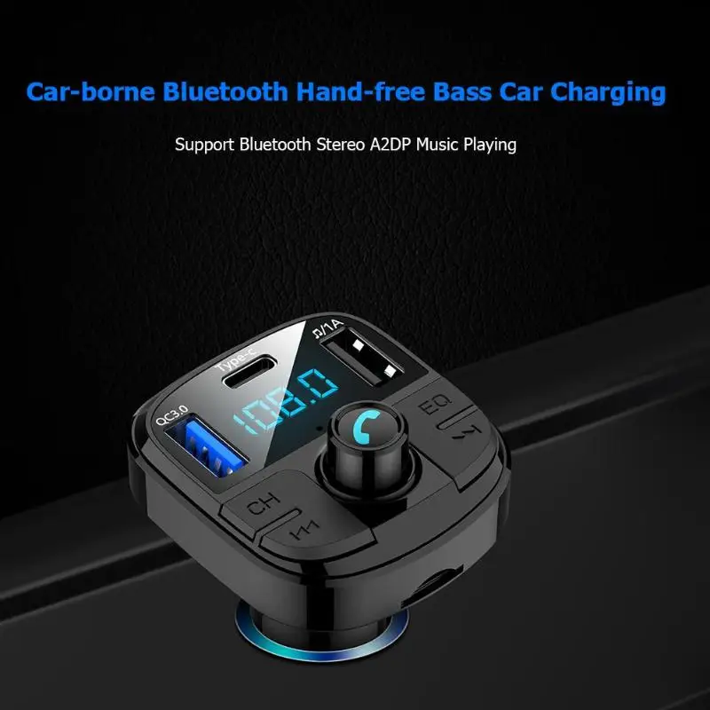 BT29 авто FM передатчик Bluetooth 5 0 CarKit MP3 аудио музыкальный плеер Handsfree Тип C зарядка