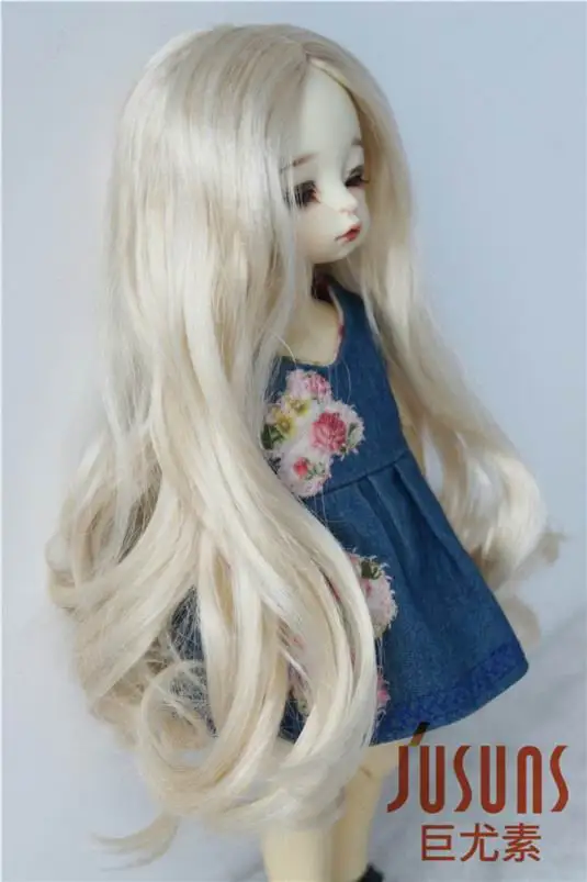 JD028B 1/6 длинный курчавый BJD синтетический, мохеровый, для куклы парики 6-7 дюймов YOSD Модная Кукла парик для шарнирной куклы аксессуары