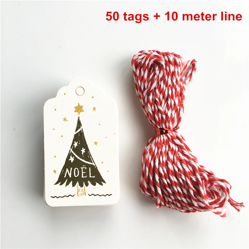 Cristmas Tree tags Рождественские украшения для дома, 10 м, 100 шт., светодиодный Медный Серебряный провод, свадебные праздничные вечерние украшения, год, B - Цвет: Cristmas Tree tags