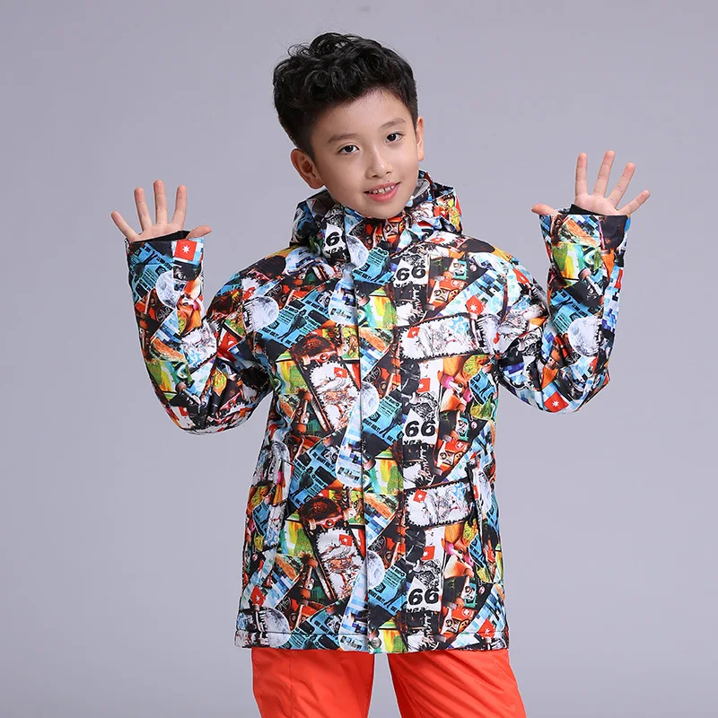 Новый зимний детский лыжный костюм GSOU зимняя ветрозащитная Водонепроницаемая