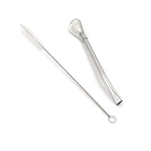 2 шт. = 1 комплект чайных фильтров, трубочка для питья из нержавеющей стали, ручной работы, с тыквой и щеткой