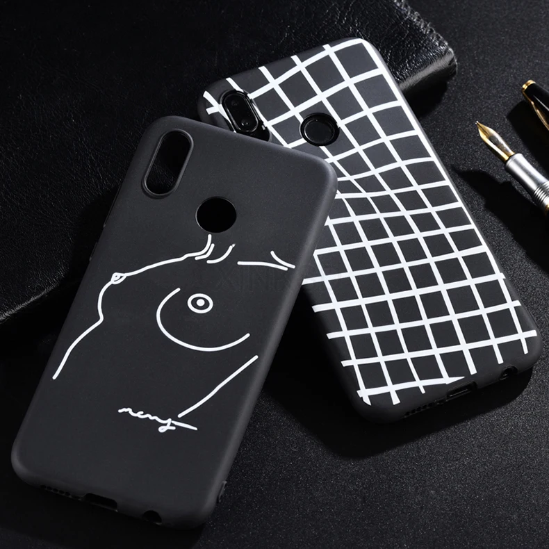 Для huawei P smart Plus Nova 3 3i Коврики 20 10 P20 Pro P9 P10 Lite чехол на Honor 7A 7C 9 10 Y5 Y6 Y7 Prime простые линии Чехол