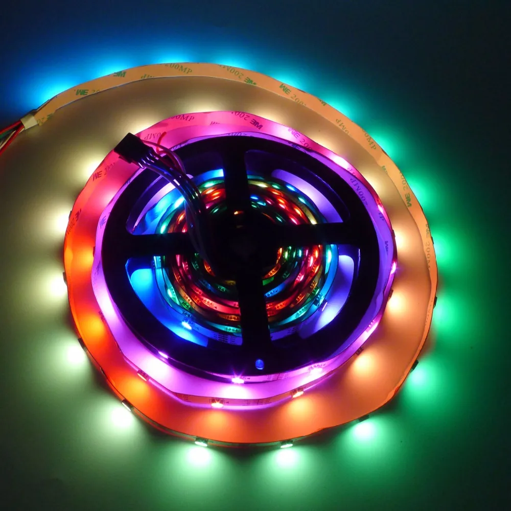 Индивидуальная адресная Светодиодная лента WS2813 30 светодиодный одов/м 5 В 5050 RGB не