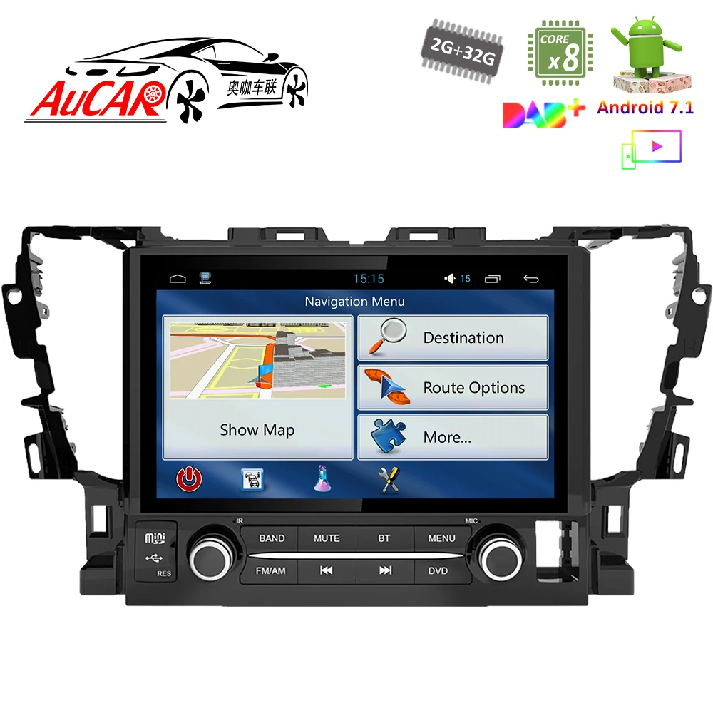 Android 7 1 10 "GPS навигационная система для Toyota Alphard 2015 2017 Восьмиядерный 1024*600 радио с