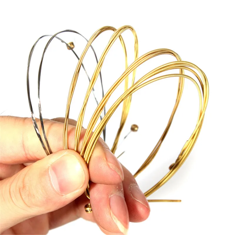 6 pcs/Set Acoustic Guitar String Musical Instruments Accessories Steel Strign For Bass Parts &amp | Спорт и развлечения