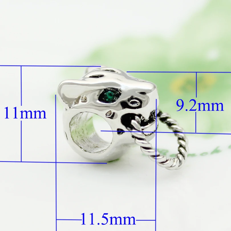 Новая распродажа дешевые посеребренное животное пантера Обворожительные