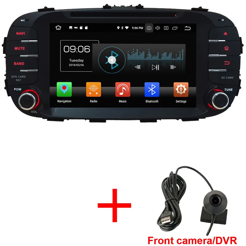 Radio x USB DVR KLYDE 8 дюймов Восьмиядерный Android 8,0 4 Гб ОЗУ 32 Гб ПЗУ PX5 4G FM автомобильный DVD мультимедийный плеер радио для Kia Soul - Цвет: Radio x USB DVR