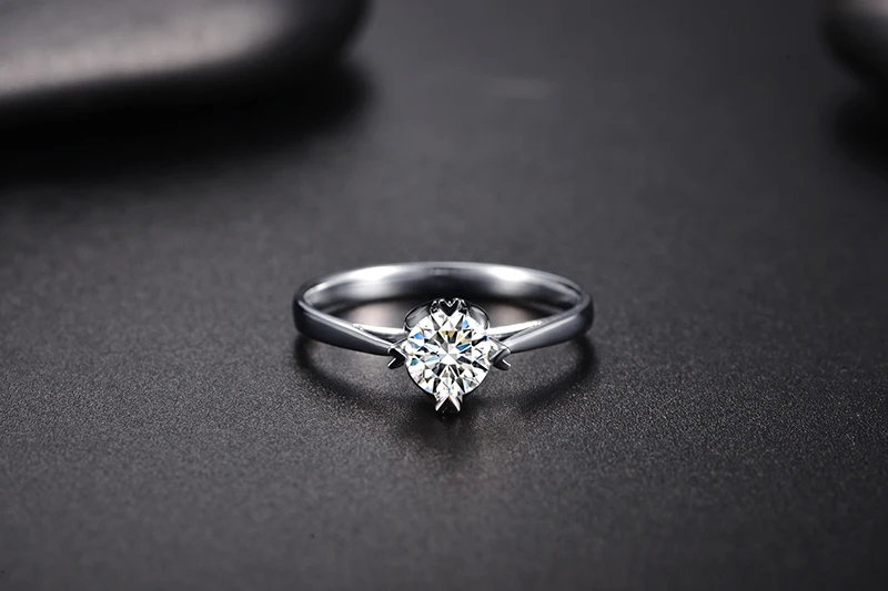 Кольцо обручальное с бриллиантами 0 24 карат белое золото 18 карат|engagement ring|engagement