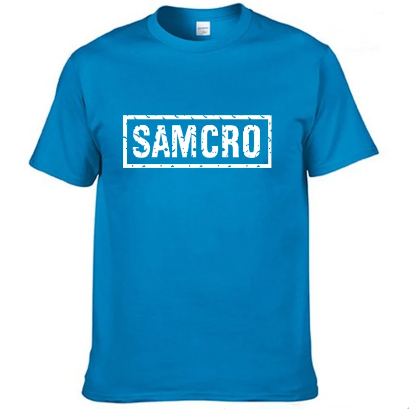 SOA Sons of anarchi/детская модная футболка с принтом «SAMCRO» для мужчин; модная повседневная Хлопковая мужская футболка в стиле Харадзюку с короткими рукавами