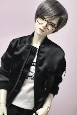 Allaosify bjd волосы ярмарка Размер 1/3 1/4 Мальчик короткие BJD парики Высокая температура волокна Для дяди куклы - Цвет: Серебристый